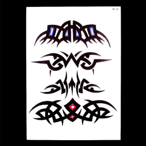 Tribal Chest /Arm Temporary Tattoo 4 in 1