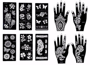 Stencils for Henna Tattoos (10 Sheets) Self-Adhesive Body Art Temporary Tattoo