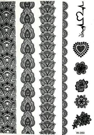 Temporary Tattoo Henna inspired - Indian designs