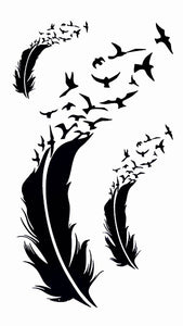 Feather Bird Temporary Tattoos