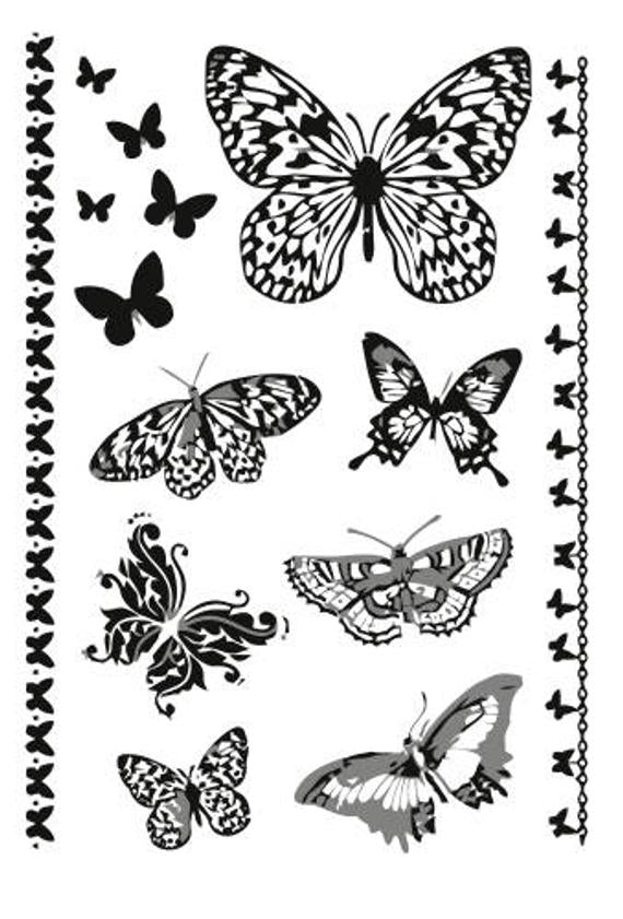 Butterflies temporary tattoos