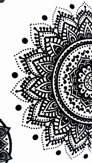 Mandala Lotus Flower Henna inspired Temporary Tattoos