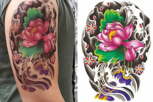 Lotus Flower - Temporary Tattoo Vintage Floral Tattoo