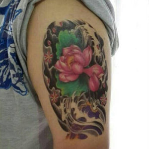 Lotus Flower - Temporary Tattoo Vintage Floral Tattoo