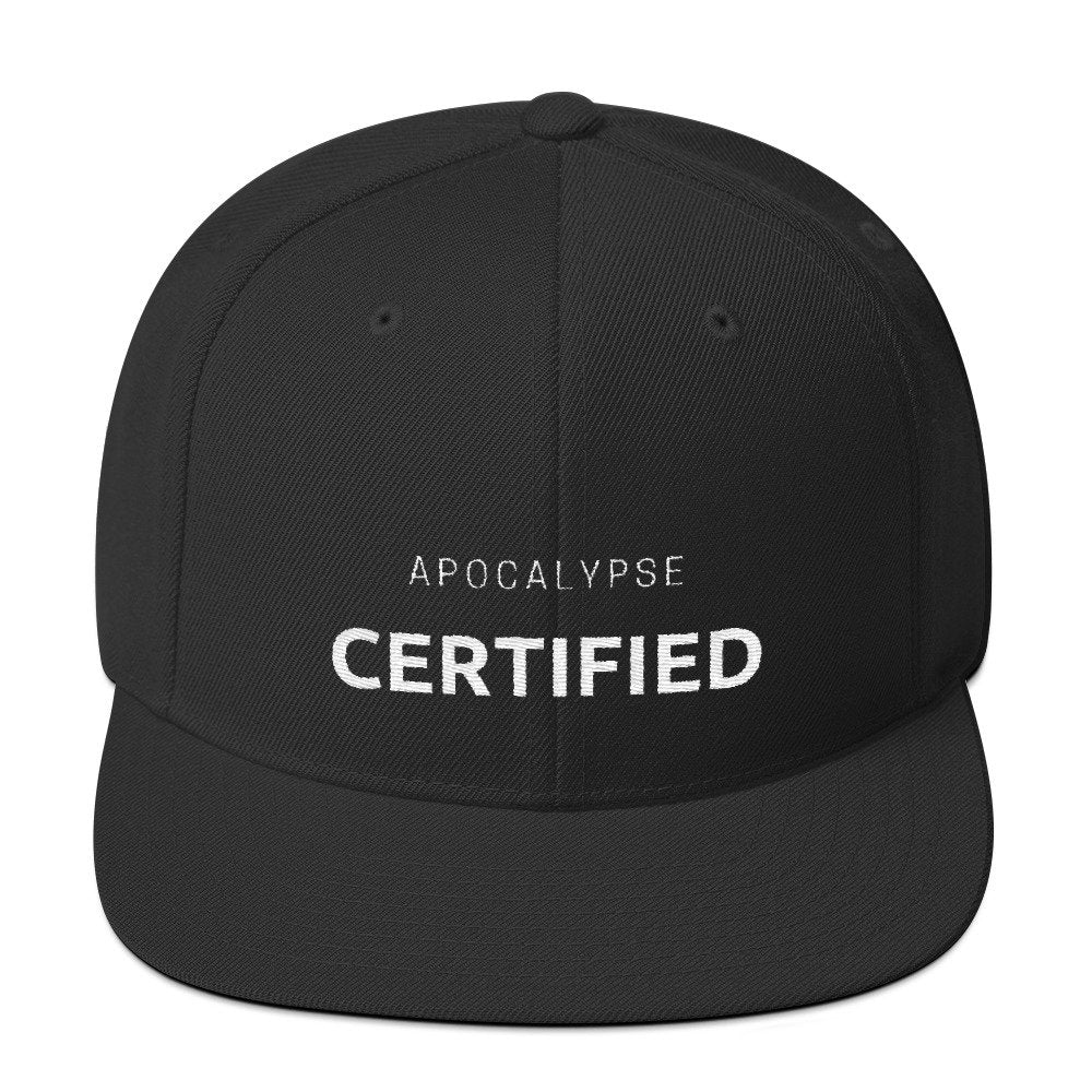 Apocalypse Certified  Hat - Dad Baseball Cap Unisex Zombie Obsessed Hat (2 Variations Back and Blue)