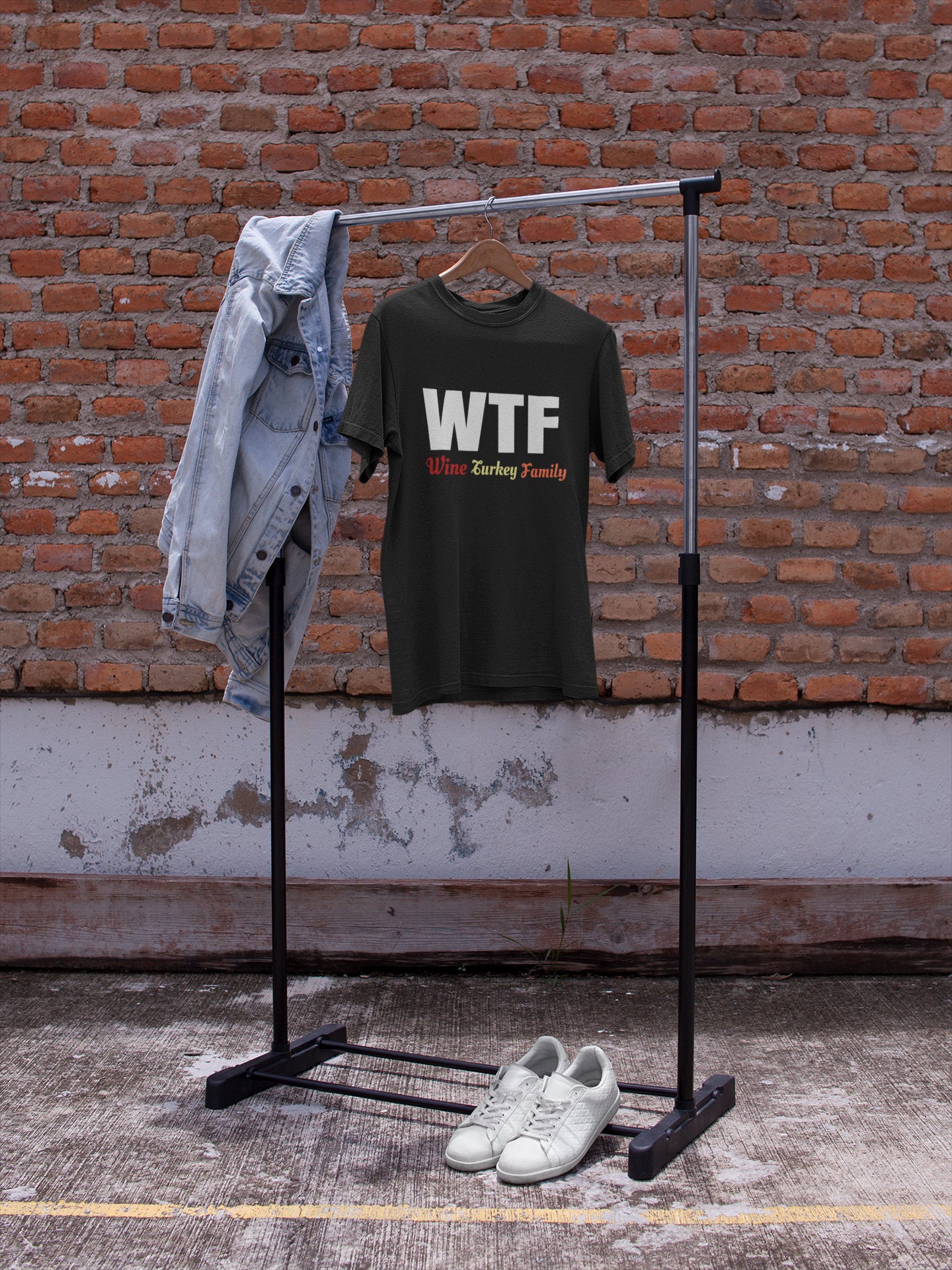 WTF Wine Turkey Family Shirt - perfect holiday gift idea - For Women and Men Thanksgiving T-Shirts - Gobble Til You Wobble