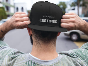 Apocalypse Certified  Hat - Dad Baseball Cap Unisex Zombie Obsessed Hat (2 Variations Back and Blue)