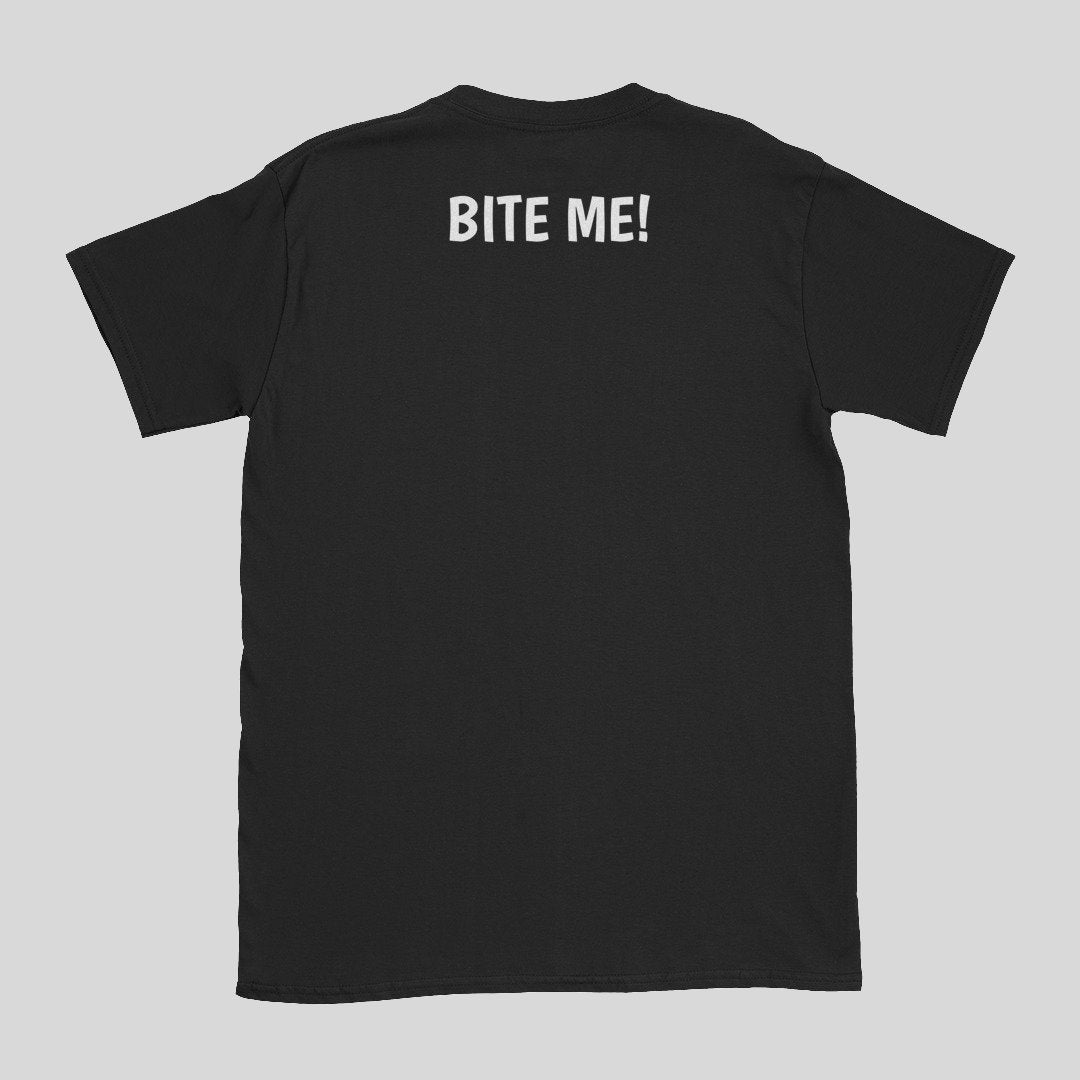 Vampire T-Shirt - I'M A Vampire (Front) Bite Me!(Back) Short-Sleeve Unisex T-Shirt