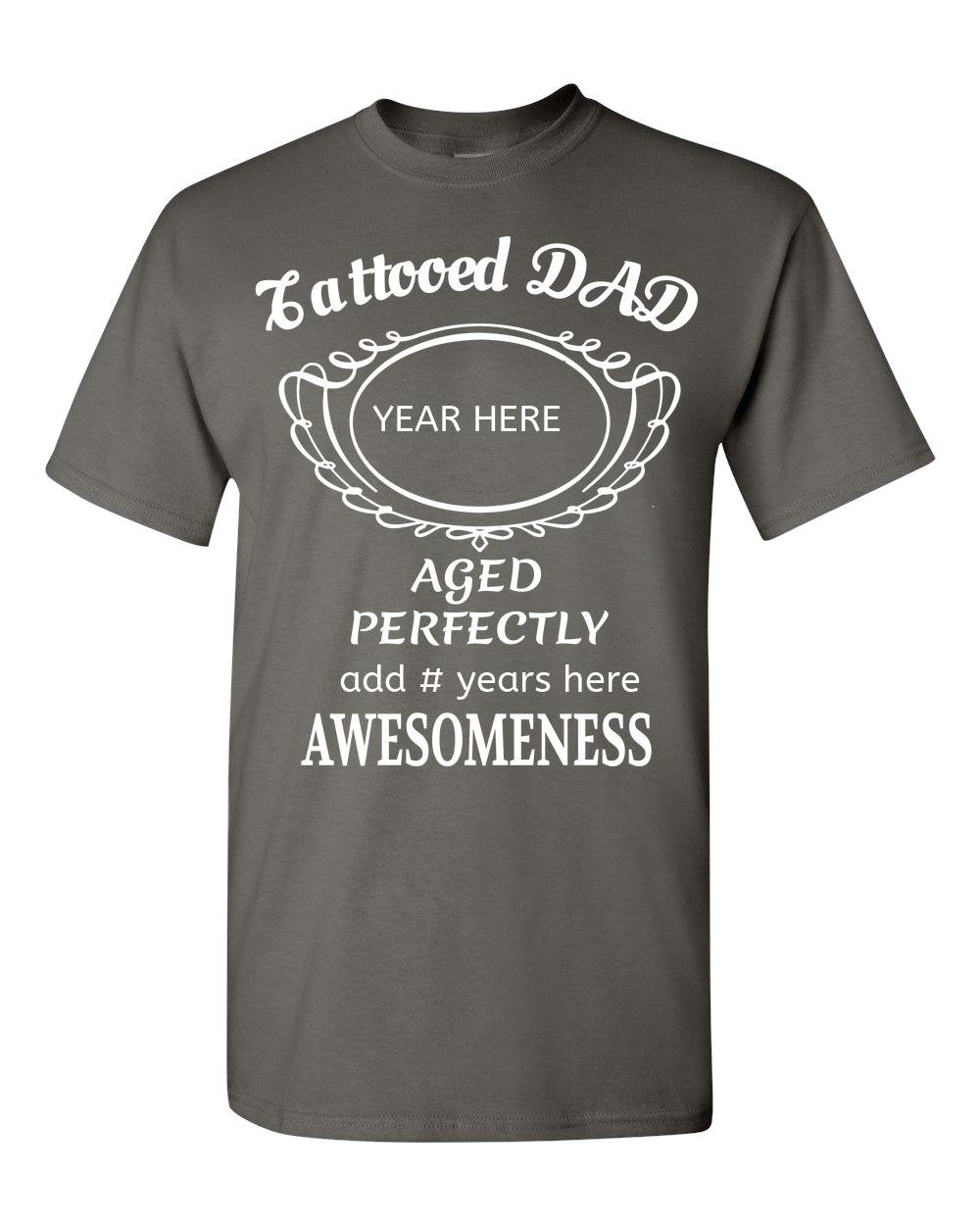 Tattooed Dad Shirts. Custom Men Shirt - Personalize Men T-Shirt