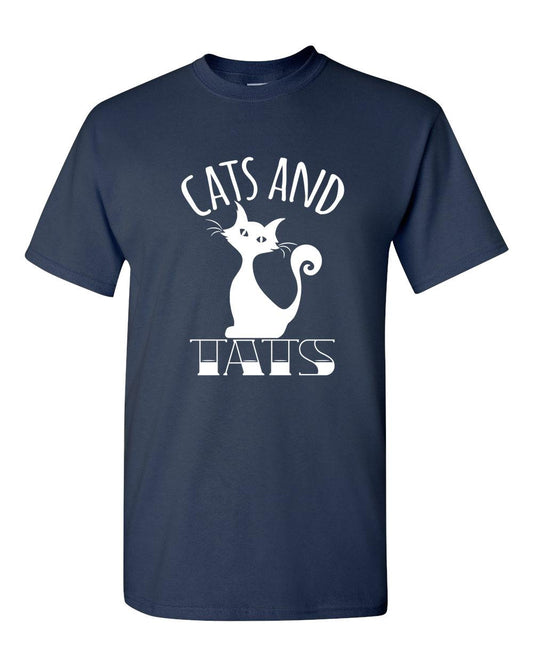 Cats And Tats Tattoo Adult Unisex T-Shirt Cat and Tattoo Lover