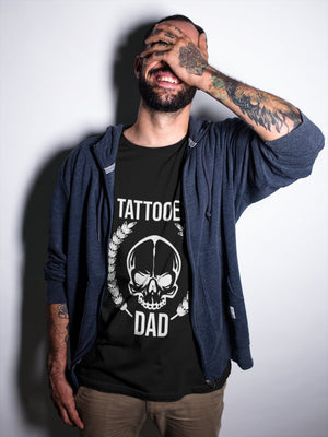 Tattooed Dad Black T-Shirt - Dad Gift - Inked Dad - Shirt for dad
