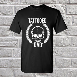 Tattooed Dad Black T-Shirt - Dad Gift - Inked Dad - Shirt for dad