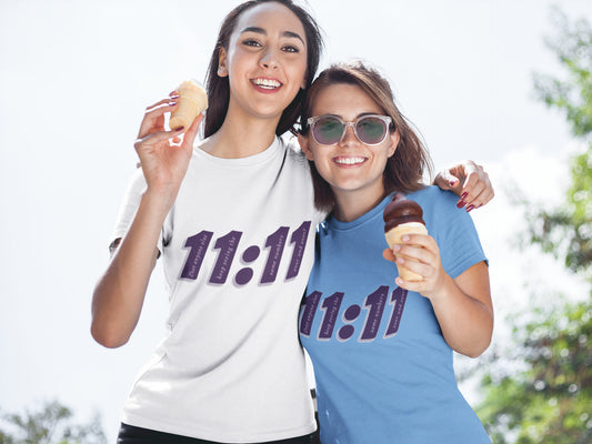 Angel 11:11 - Does Anyone Else...  Numbers  Adult Unisex T-Shirt