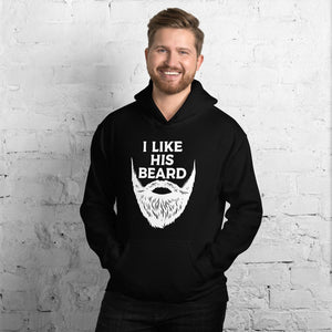 I Like His Beard Matching Compliments Husband Beard Man Gift Unisex Hoodie