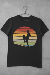 SOCCER SHIRT Retro Vintage Soccer Player Sunset Graphic Short-Sleeve Unisex T-Shirt