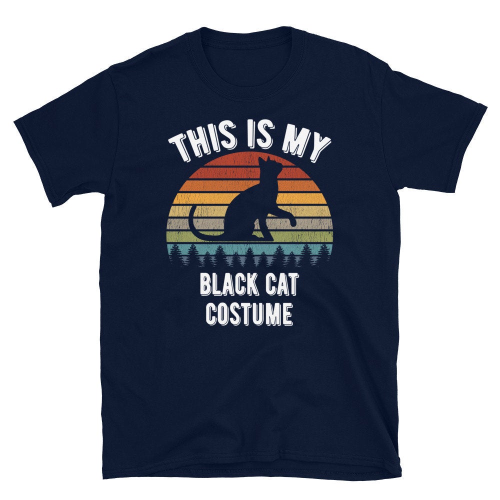 Retro Vintage This Is My Black Cat Costume Kitten Cat Lover Gift Short-Sleeve Unisex T-Shirt