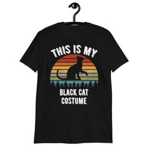 Retro Vintage This Is My Black Cat Costume Kitten Cat Lover Gift Short-Sleeve Unisex T-Shirt