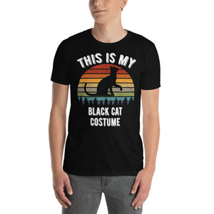 Retro Vintage This Is My Black Cat Costume Kitten Cat Lover Gift Short-Sleeve Unisex T-Shirt