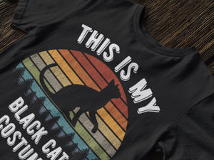 Retro Vintage This Is My Black Cat Costume Kitten Cat Lover Gift Short-Sleeve Unisex T-Shirt