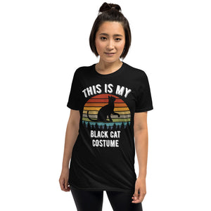 Retro Vintage This Is My Black Cat Costume Kitten Cat Lover Gift Short-Sleeve Unisex T-Shirt