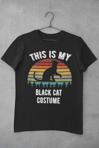Retro Vintage This Is My Black Cat Costume Kitten Cat Lover Gift Short-Sleeve Unisex T-Shirt