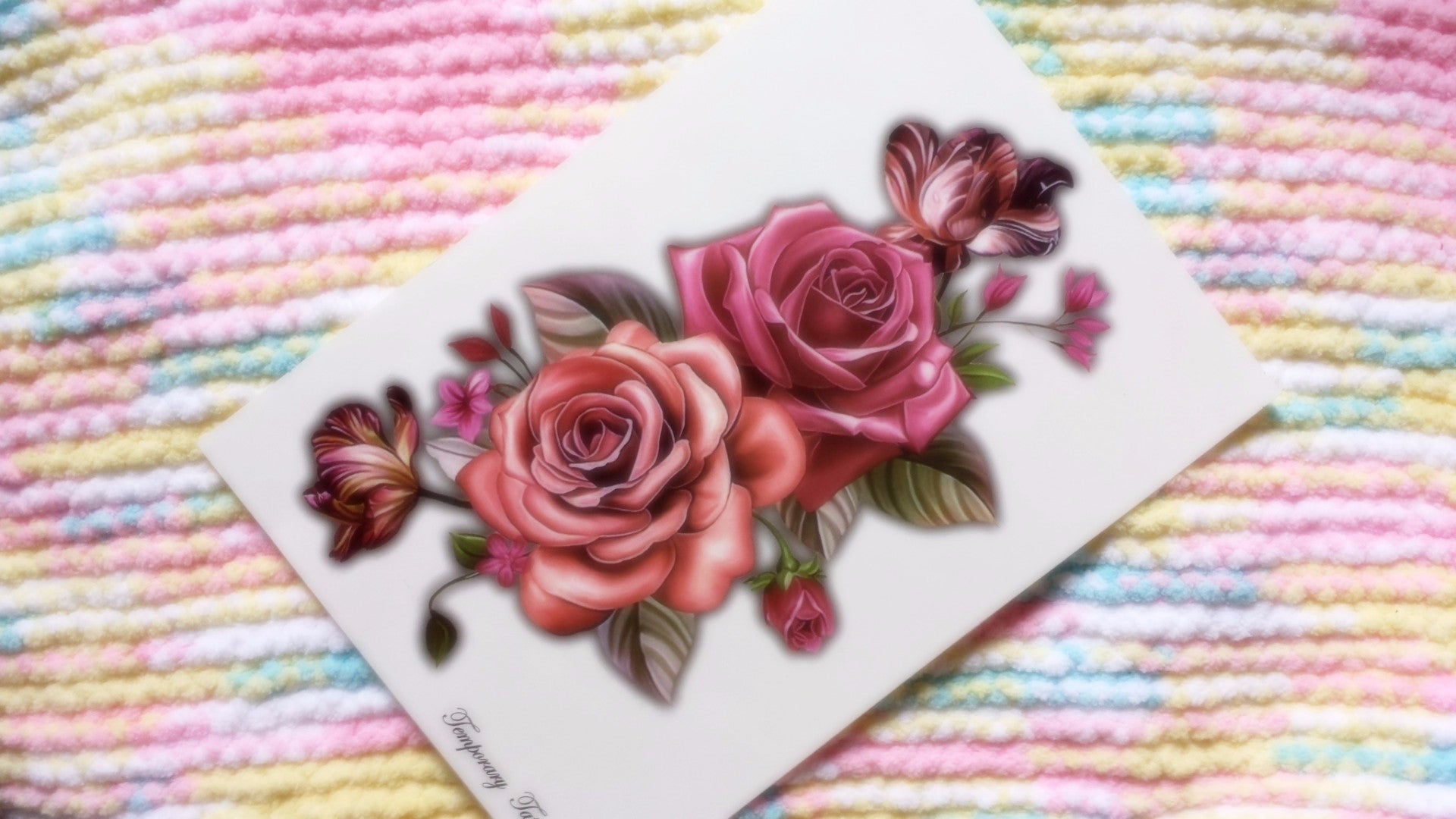 Large Rose Temporary Tattoo