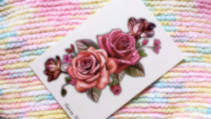 Large Rose Temporary Tattoo
