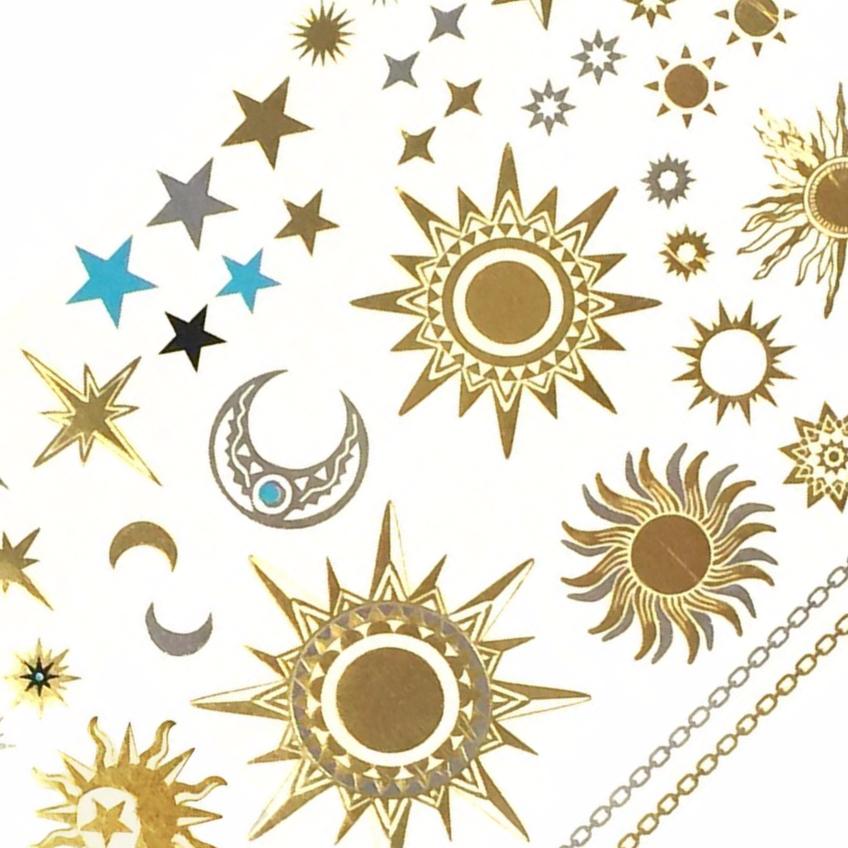 Moon & Sun Metallic Temporary Tattoos