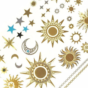 Moon & Sun Metallic Temporary Tattoos
