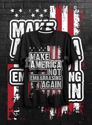 Make America Not Embarrassing Again Short-Sleeve Unisex Black T-Shirt