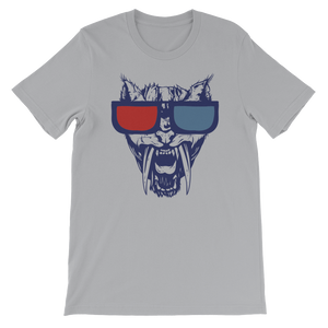 Animal 3D Sunglasses Graphic T-Shirt Design Men Shirt Short-Sleeve  Cat T-Shirt - Biker T-Shirt