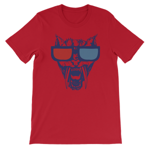 Animal 3D Sunglasses Graphic T-Shirt Design Men Shirt Short-Sleeve  Cat T-Shirt - Biker T-Shirt