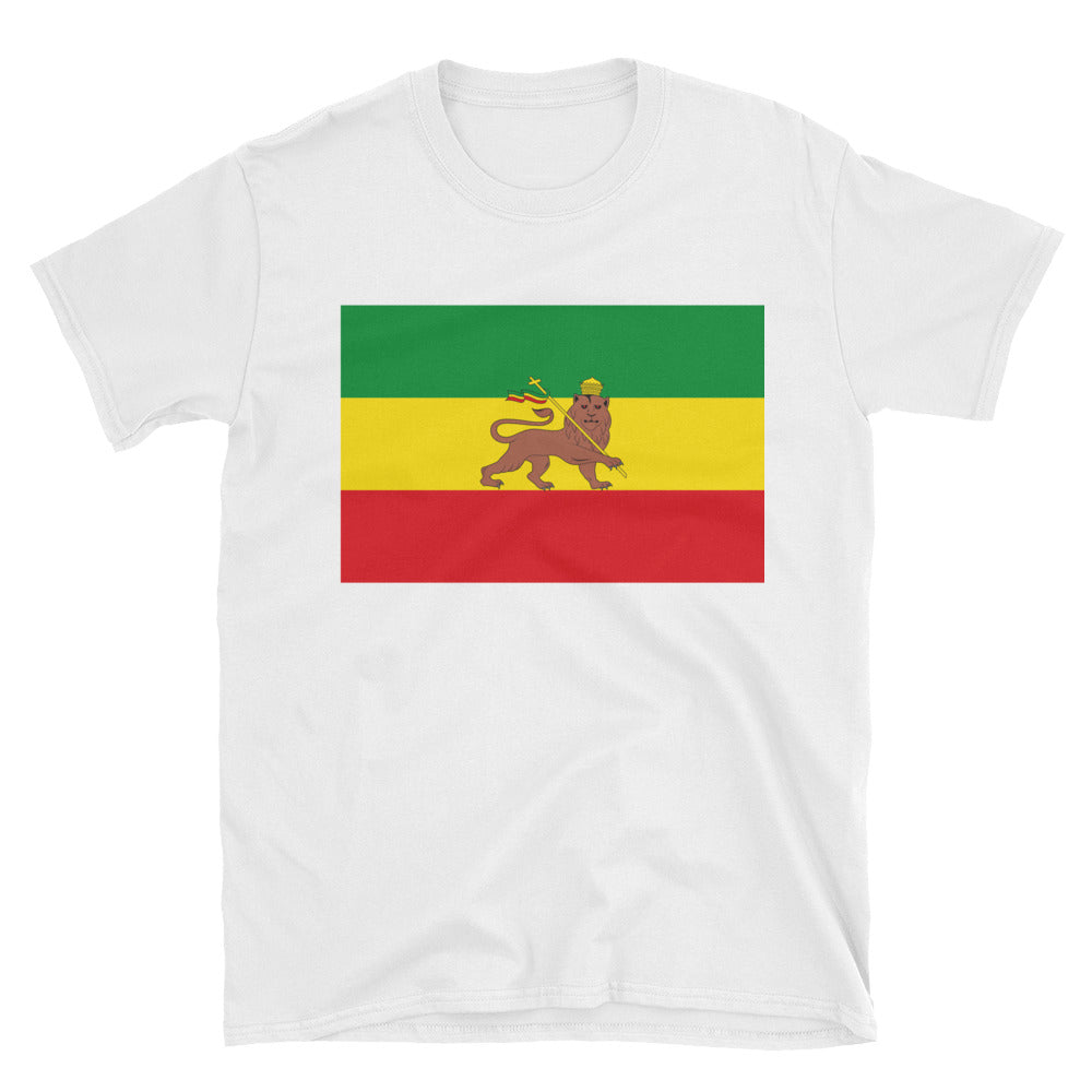 Lion of Juda Unisex T-Shirt - Rasta - Flag-of-Ethiopia