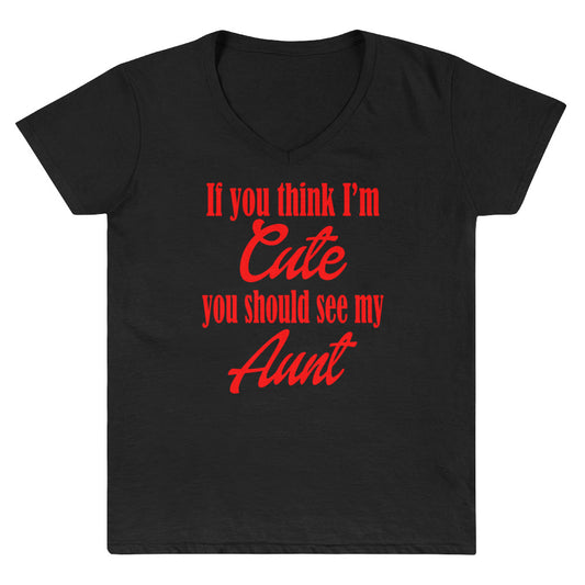 If you think I'm Cute Women's Casual V-Neck Shirt