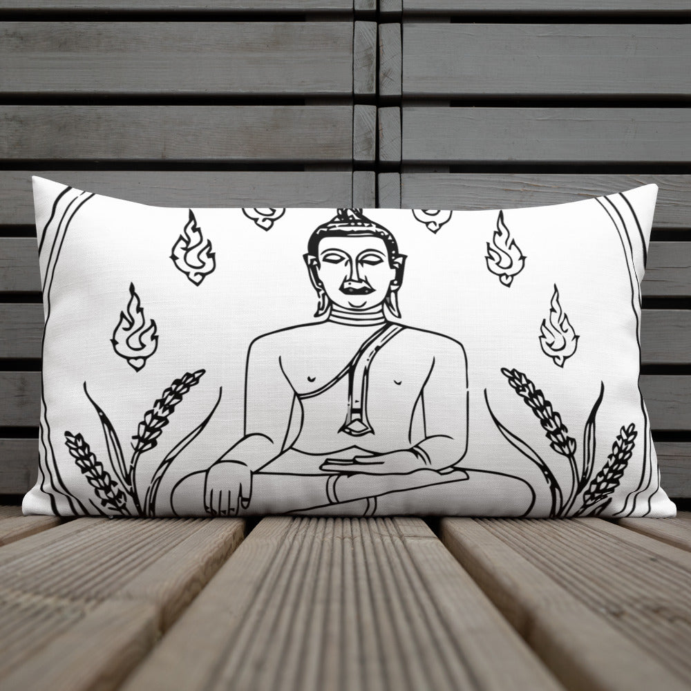 Premium Buddha Lotus Flower Pillow