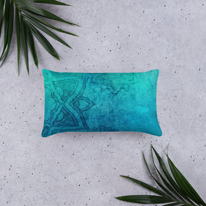 Mandala Turquoise All-Over Print Basic Pillow Case w/ stuffing
