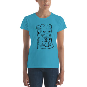 Maneki-Neko Short-Sleeve Unisex T-Shirt Chinese Cat
