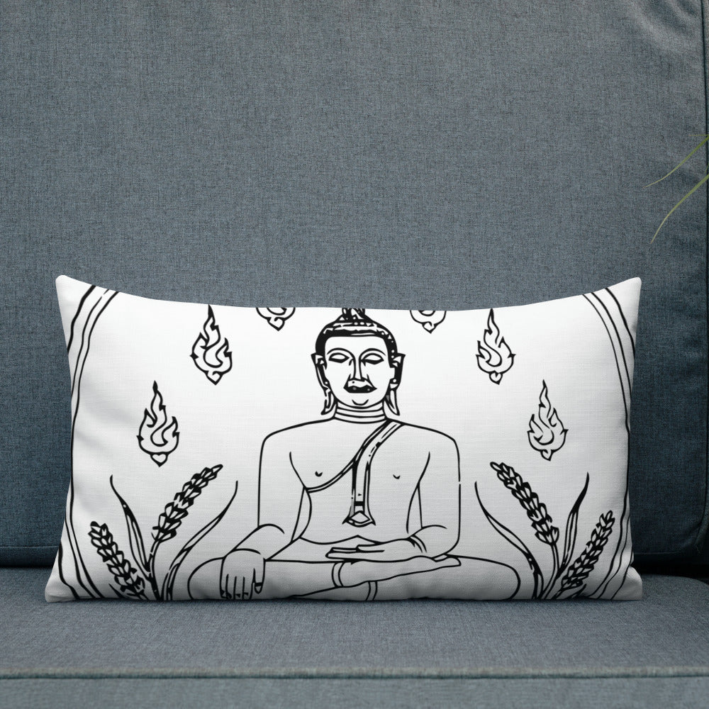 Premium Buddha Lotus Flower Pillow