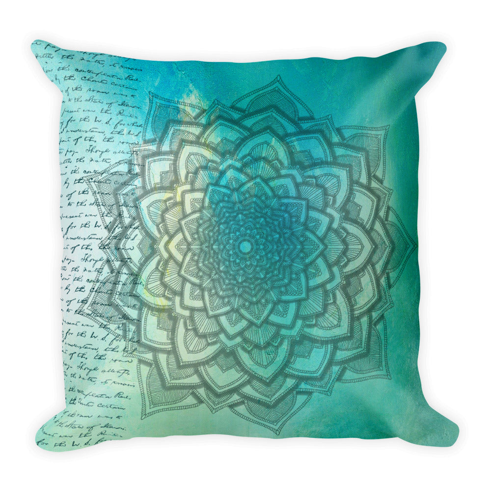 Mandala Vintage Print Basic Pillow Case w/ stuffing