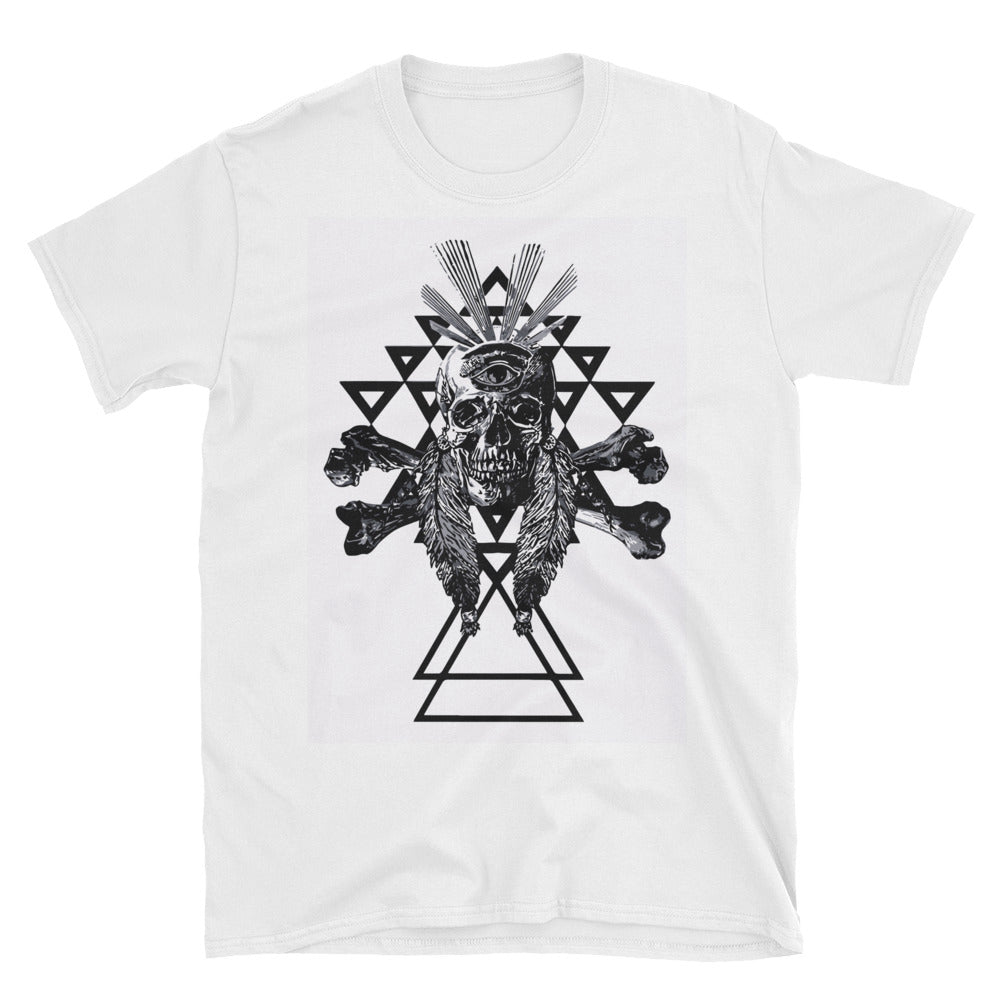 Geometric Black Skull Unisex T-Shirt