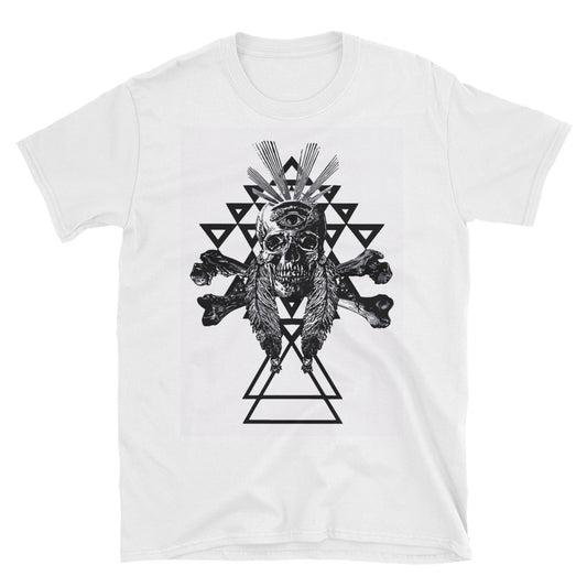 Geometric Black Skull Unisex T-Shirt