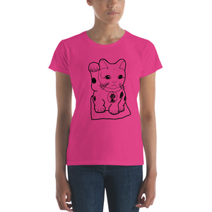 Maneki-Neko Short-Sleeve Unisex T-Shirt Chinese Cat