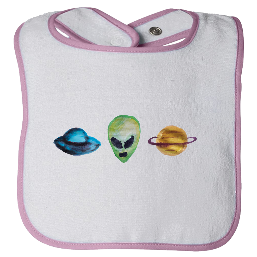 Baby Bibs Aliens Water Color Unisex Design