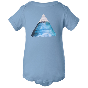 Baby Onesies -  Snowy Mountain Water Color  Unisex Body Suit Design - Kids' Clothing