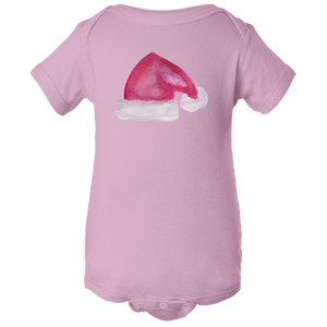 Baby Onesies -  Christmas Santa's Hat Water Color  Unisex Body Suit Design - Kids' Clothing