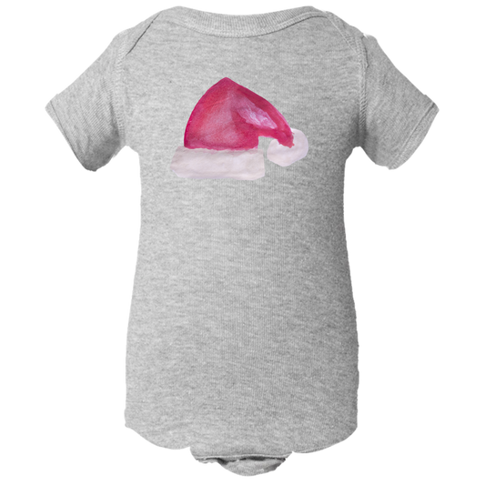 Baby Onesies -  Christmas Santa's Hat Water Color  Unisex Body Suit Design - Kids' Clothing