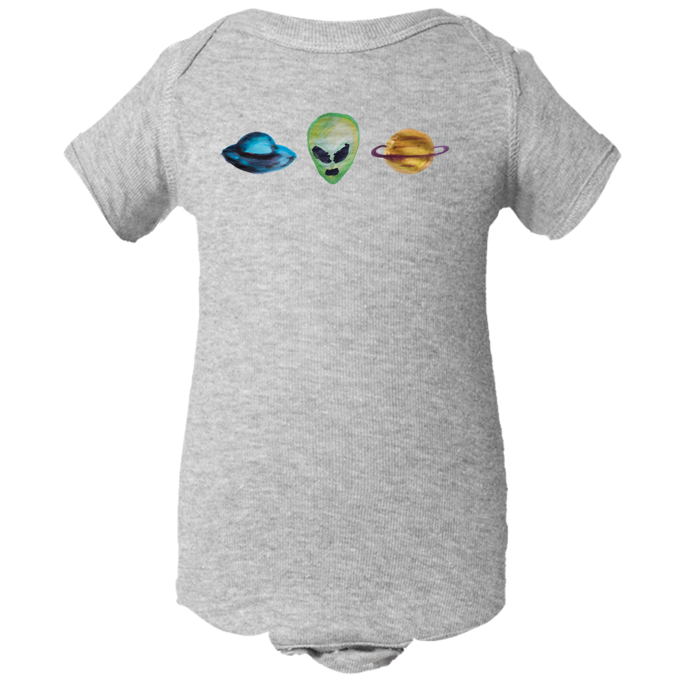 Baby Onesies -  Alien Universe Water Color  Unisex Body Suit Design - Kids' Clothing