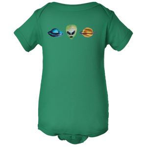 Baby Onesies -  Alien Universe Water Color  Unisex Body Suit Design - Kids' Clothing