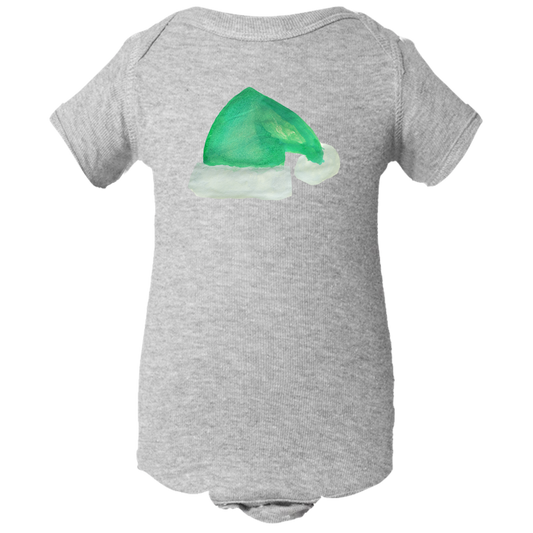 Baby Onesies -  Christmas Elf Hat Water Color  Unisex Body Suit Design - Kids' Clothing