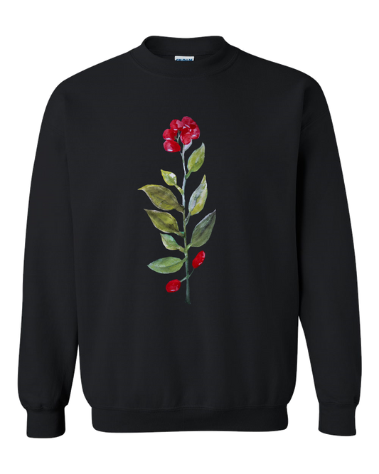 Botanical Water Color Adult Crewneck Sweat Shirt